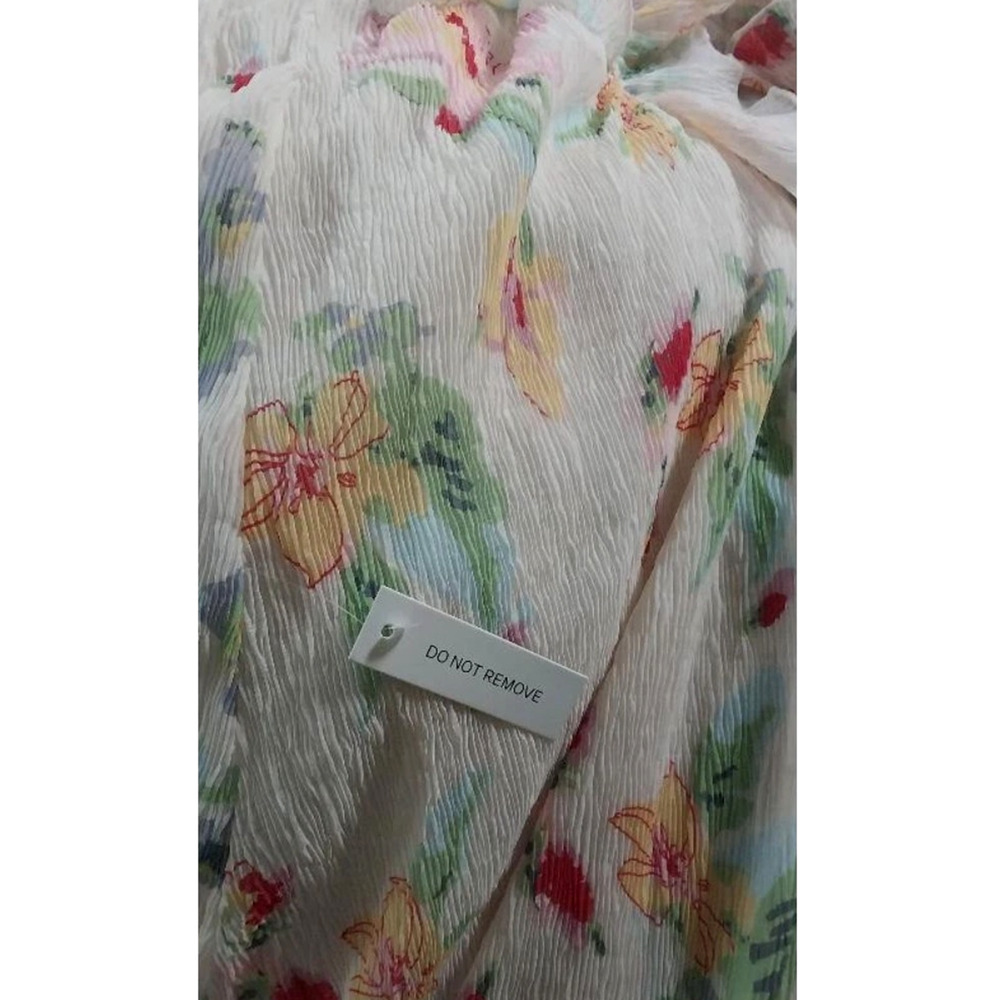 For Love&Lemons L Abby $298 Romantic Floral Maxi Dress Backless Ruffle Cream NWT - Picture 12 of 12